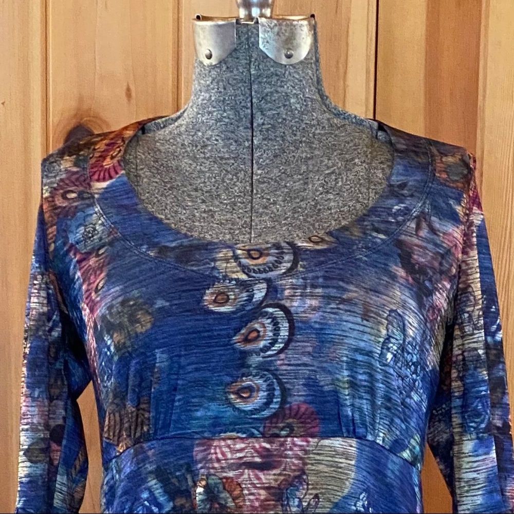 TRACY PORTER Peacock Design Tunic